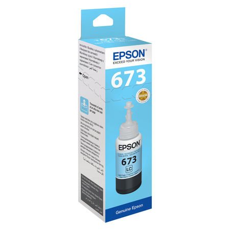 Epson EcoTank 673 C13T67354A Açık Mavi Orijinal Mürekkep