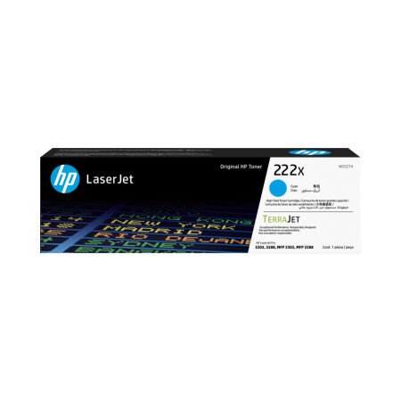 HP 222X-W2221X Mavi Yüksek Kapasiteli Orijinal Toner