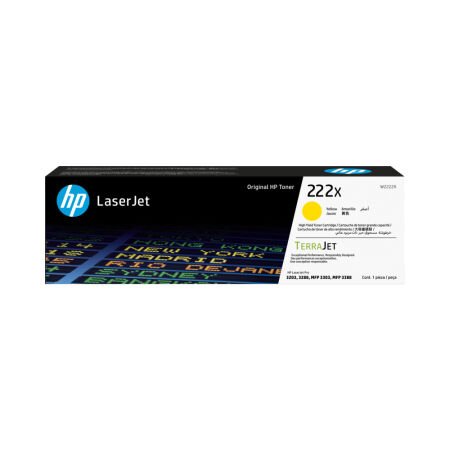 HP 222X-W2222X Sarı Yüksek Kapasiteli Orijinal Toner