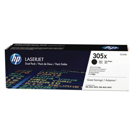 HP 305X CE410XD Siyah Yüksek Kapasiteli Orijinal Toner 2'li Set
