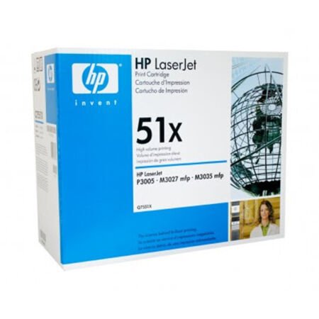 HP 51X Q7551X Siyah Yüksek Kapasiteli Orijinal Toner - Mavi Kutu