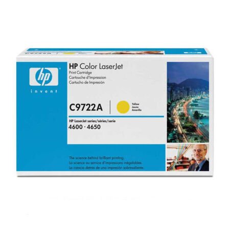 HP 641A C9722A Sarı Orijinal Toner - Mavi Kutu