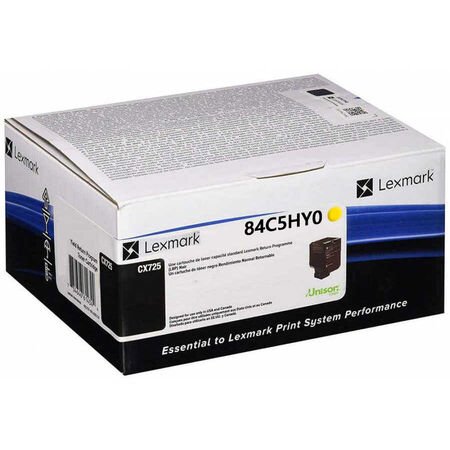 Lexmark CX725-84C5HY0 Sarı Orijinal Toner Yüksek Kapasiteli
